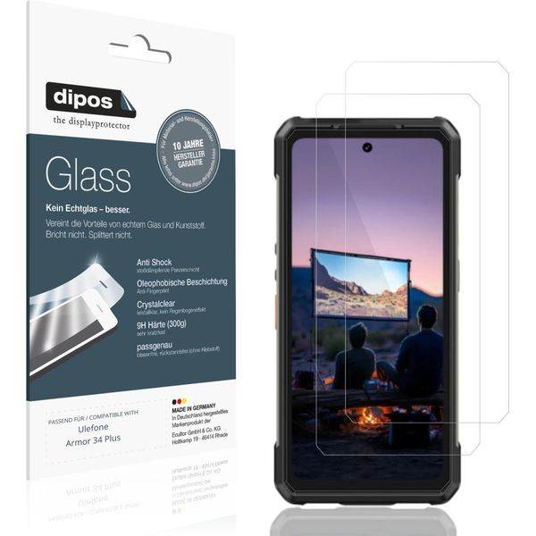 2X Pellicola Protettiva Per Ulefone Armor 34 Plus Protezione Vetro Flessibile 9H Dipos-image