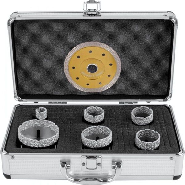 Seghe A Tazza Diamantate 60 Mm – Set Di 6 Seghe A Tazza Diamantate Per Piastrelle, Ceramica, Marmo E Porcellana-image