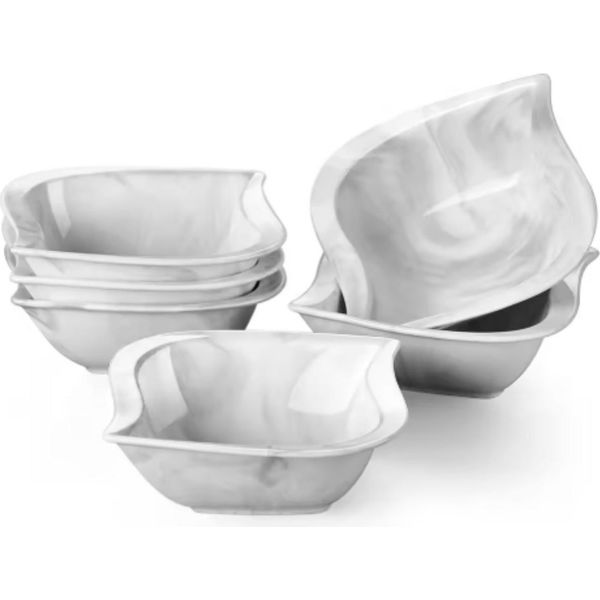 Eleganti Piatti Piani – 6 Persone – 6 Pezzi – Grigio – Ceramica – Set Di Stoviglie-image