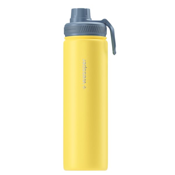 Wessper Bottiglia Termica In Acciaio Inox 700 Ml, Bottiglia Isolante 0,7 L, Colore Giallo-image