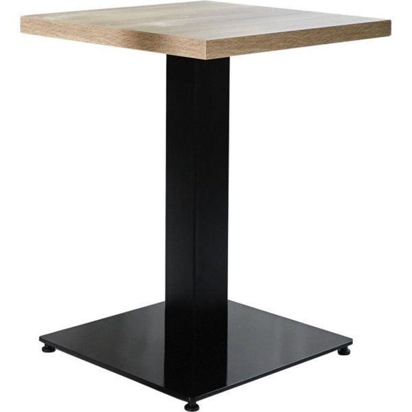 Tavolo Alto Bolt Edge – Modern Square – Tavolo Da Bar In Metallo/Legno – Tavolo Per Feste Ed Eventi – Nero – 60X60X74 Cm-image