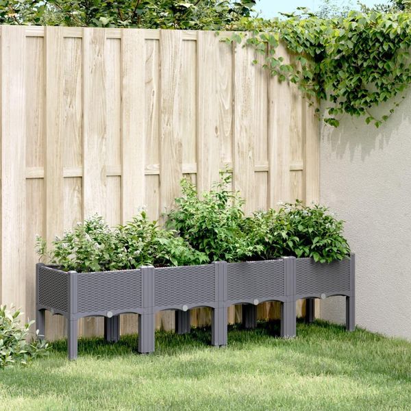 Maison Exclusive - Fioriera Con Piedini Blu-Grigio 160X40X42 Cm Pp-image
