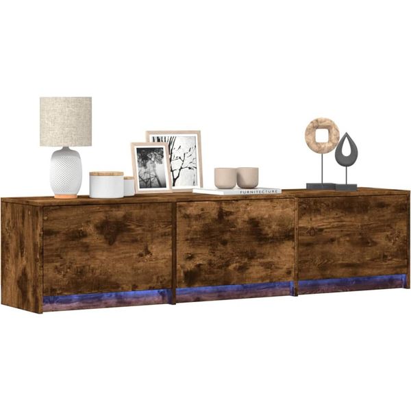 Vidaxl Mobile Tv Rovere Affumicato 165 X 34 X 40 Cm Materiale Ligneo-image