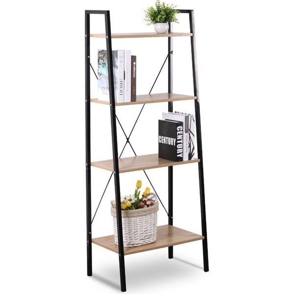 Libreria Bolt Edge Industrial – Nero/Rovere – 4 Ripiani – 60X35X148 Cm – Moderna E Robusta-image