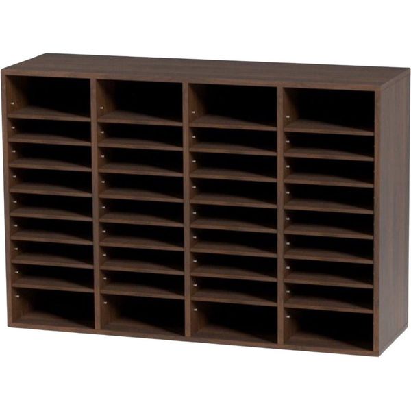 Organizer Da Ufficio Bolt Edge – 36 Scomparti, 9X4 – Archivio Documenti A4 – Mdf – Marrone Vintage-image
