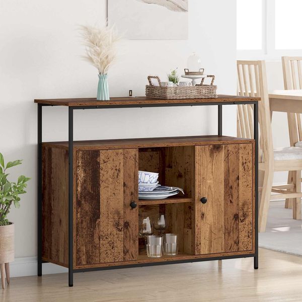Maison Exclusive - Credenza In Legno Antico 100 X 35 X 80 Cm Materiale Ligneo-image