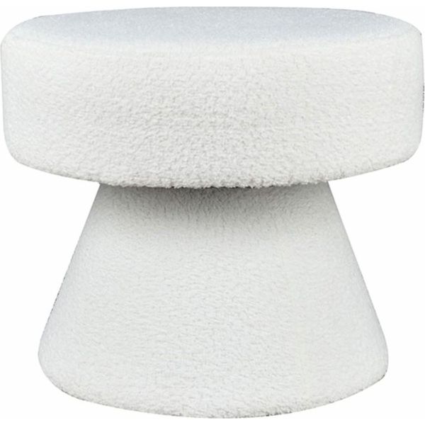 Sgabello Casa Padrino Bianco Ø 52 X H. 46 Cm - Sgabello Rotondo Per Soggiorno-image
