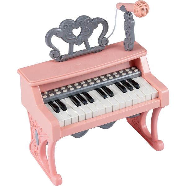 Costway Tastiera Per Bambini A 25 Tasti, Pianoforte Elettronico Per Bambini Con Leggio E Microfono, Strumento Musicale Portatile, Pianoforte Per Bambini Dai 3 Anni In Su-image