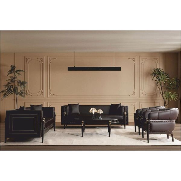 Casa Padrino Set Soggiorno Barocco Marrone Scuro / Oro - Mobili In Stile Barocco-image