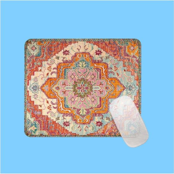 Inf Tappetino Mouse In Gomma Naturale Stile Persiano (2Pz, 21X26X0.3Cm)-image
