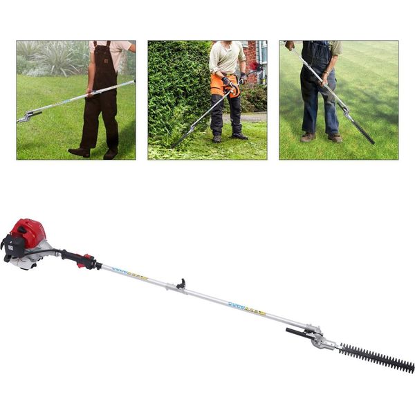 Multiuso Da Giardino - 5 In 1 A Benzina - Tagliasiepi, Tagliaerba, Motosega, Decespugliatore - Motore A 2 Tempi Da 51,7 Cm³ - Rosso-image