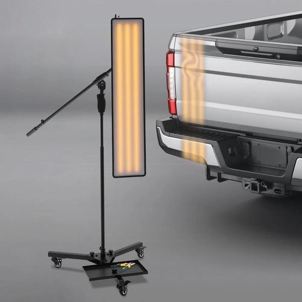 Pdr Riparazione Ammaccature/Ammaccature Auto - Lampada Riflettente A Led - Piastra Riflettente - Luce Di Controllo Per Carrozzeria - Nero-image