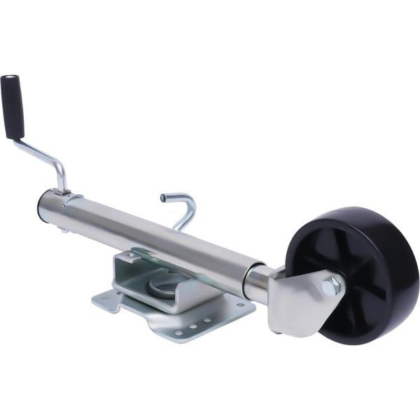 Ruota Di Supporto/Ruota Jockey Per Rimorchi, Roulotte E Camper - Ruota Di Supporto Automatica - Fino A 544 Kg - Diametro Tubo 50 Mm - Acciaio Zincato - Carico Pesante-image