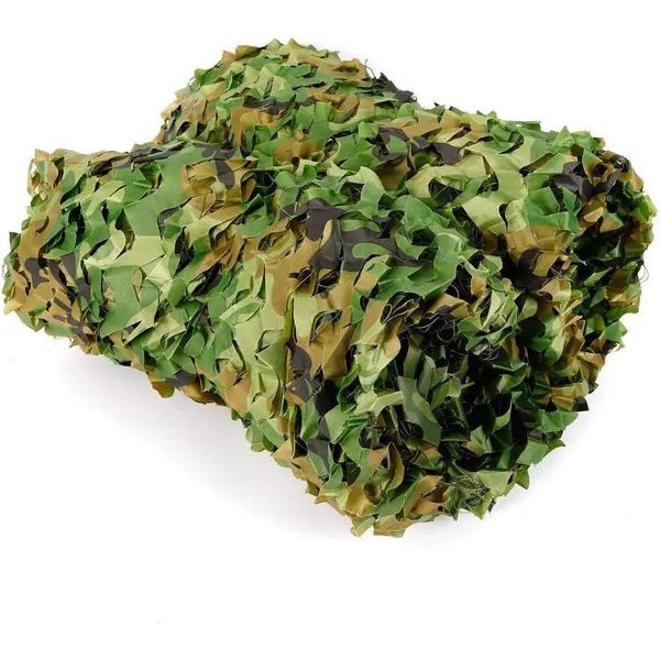 Rete Mimetica - Rete Mimetica Woodland - 7,9 X 7,9 M (26 X 26 Ft) - Militare Campeggio Caccia - Verde-image