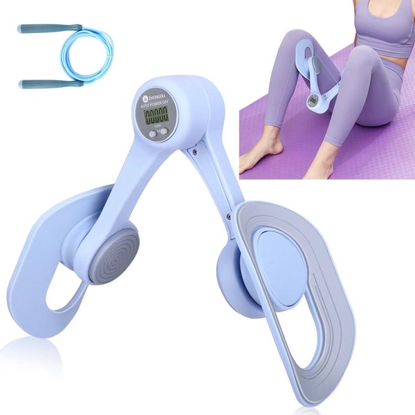 Attrezzo Per Allenare Il Pavimento Pelvico E Le Cosce - Attrezzo Per Allenare I Fianchi - Antiscivolo, Kegel, Recupero Post-Parto, Gambe E Glutei, Allenamento Della Forza - Blu-image