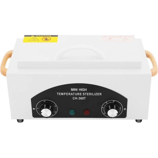 Sterilizzatore Per Strumenti Da Manicure E Barbiere - Sterilizzatore A Calore Secco 2L - 50-220 °C, Timer Regolabile 0-60 Min, 300 W, Spina Ue 220-240 V, Acciaio Inossidabile - Bianco-image