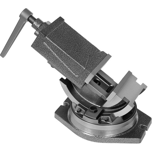 Morsa Di Precisione - Morsa Per Trapani E Fresatrici - Larghezza Ganasce 10 Cm - Ribaltabile - Ganasce Piatte - Ghisa - Forza Di Serraggio Max. 19 Kn-image