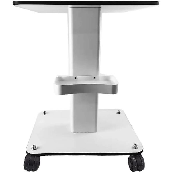 Carrello Cosmetico - Carrello Da Salone Per Apparecchi Di Bellezza - Ampio Ripiano 52×40 Cm - Portata 40 Kg - Metallo (Ferro) - Con Contenitore - Facile Da Montare - Bianco-image