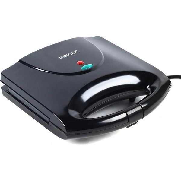 Griglia Elettrica - Griglia A Contatto/Sandwich Maker - Riscaldamento Su Entrambi I Lati - 850 W - 220 V 50 Hz - Compatta 22×20 Cm - Nera-image