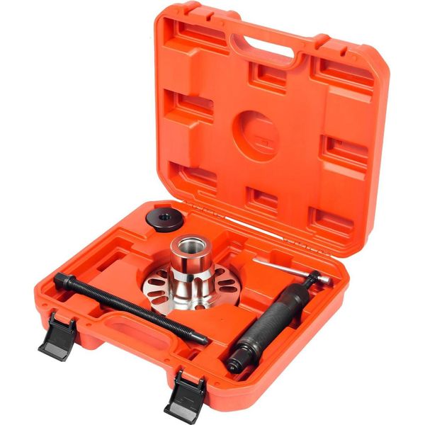 Estrattore Idraulico Per Cuscinetti Ruota - Estrattore Mozzo Auto - 10 T - Per Alberi Di Trasmissione - Mozzi A 4/5 Fori - Cerchio Forato 96-125 Mm - Rosso-image