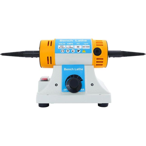 Lucidatrice Da Tavolo - Lucidatrice Da Banco - Velocità 800-10000 Giri/Min Regolabile - 320 W - 2 Dischi In Tessuto - Spina Ue - 20×15 Cm - Blu-image