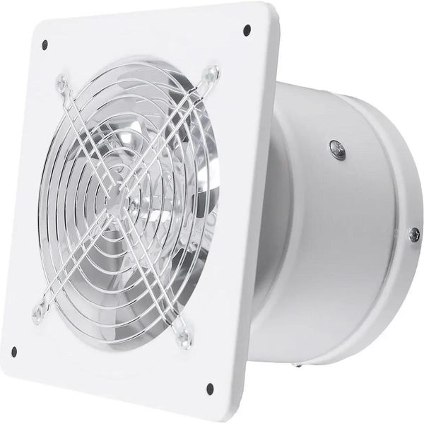 Ventilatore Da Bagno - Ventilatore Di Scarico A Parete Ø 150 Mm - Silenzioso - Per Cucina/Bagno/Wc - Bianco-image