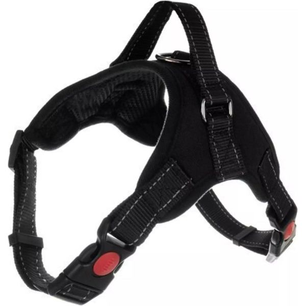 Jumada's - Pettorina Per Cani - Pettorina Per Cani - Pettorina Anti-Trazione - Riflettente - Nero - Taglia L-image