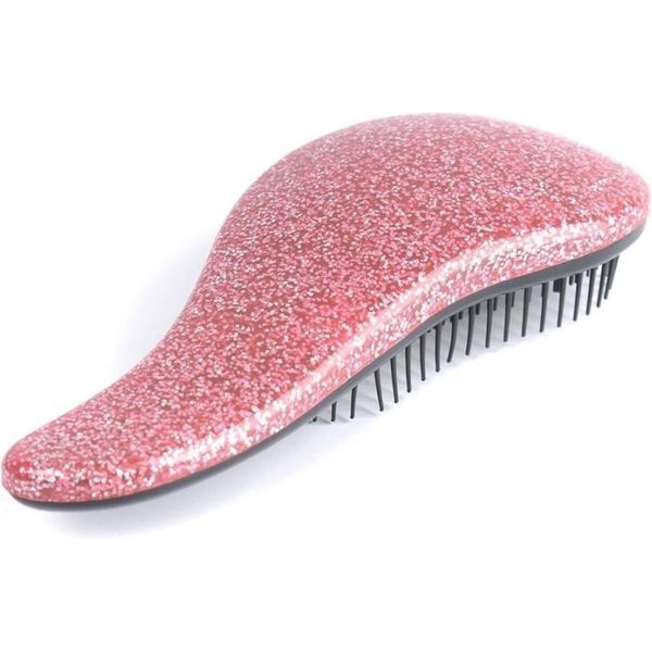 Jumada's – Spazzola Per Capelli Rosa Glitterata – Anti-Groviglio – Protegge I Capelli – Indolore – Formato Da Viaggio – Bagnati E Asciutti – Anti-Groviglio – Districa – Salon Pro – Spazzola Per Capelli Per Bambini – Spazzola Per Styling-image