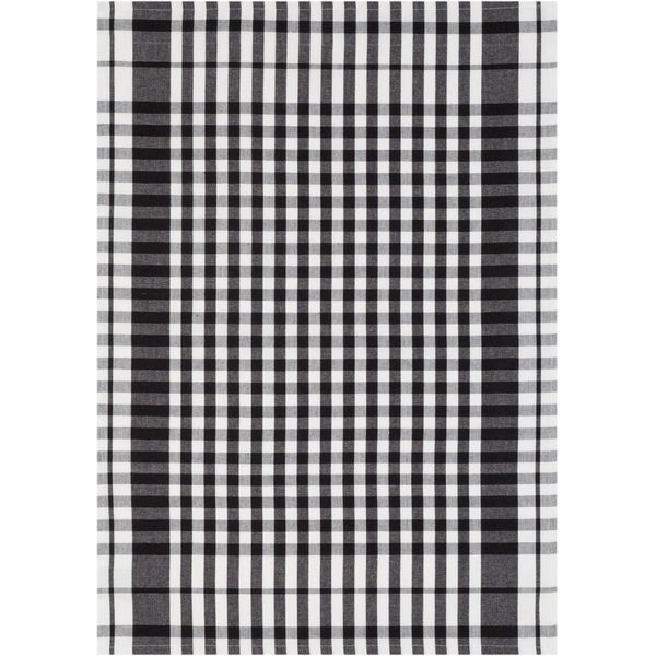 Geschirrtuch Stuco "Vichy", Schwarz (Schwarz, Weiß), B:50Cm L:70Cm, 100% Baumwolle, GeschirrtüCher, Geschirrtuch-image
