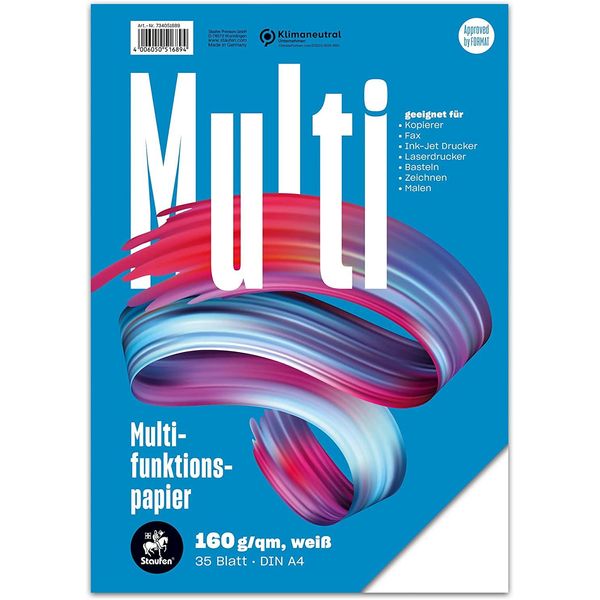Staufen® 734051689 Carta Multifunzione 7X Plus - A4, 160 G/M², Bianco, 35 Fogli-image