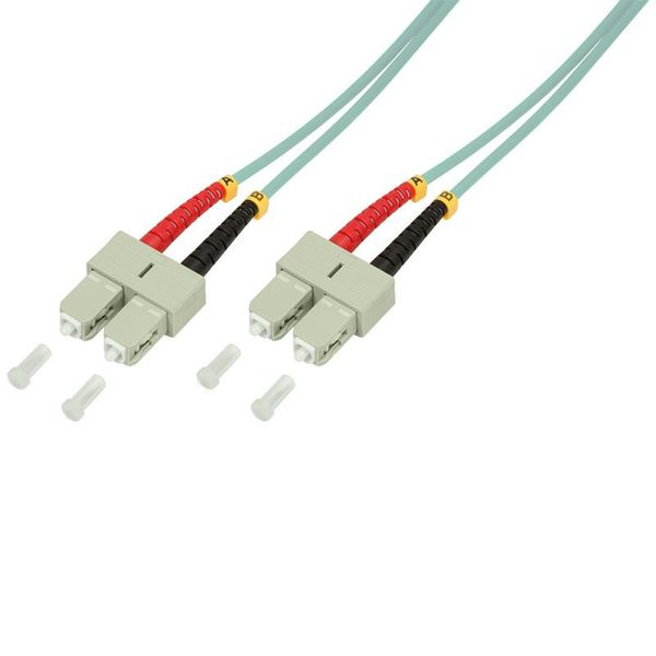 Logilink Cavo Patch Duplex In Fibra Ottica OM3 50/125µ Sc/Sc Turchese 3 M-image