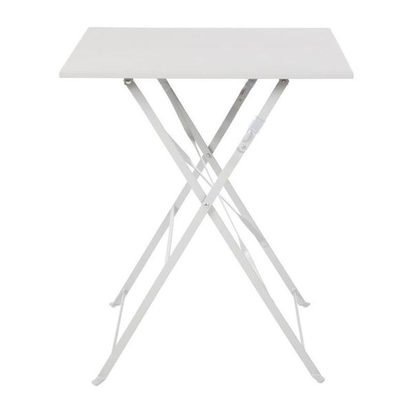 Tavolo Da Giardino Pieghevole Quadrato Bolero In Acciaio Grigio 60 Cm-image