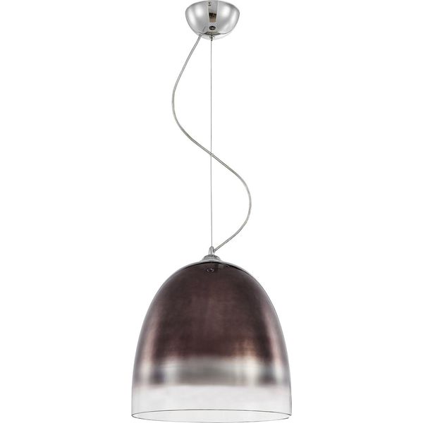 Lampada A Sospensione Bayamo 40W, Cromo/Fumo, Ø: 33 H: 150 Cm, Attacco E27, Dimmerabile-image