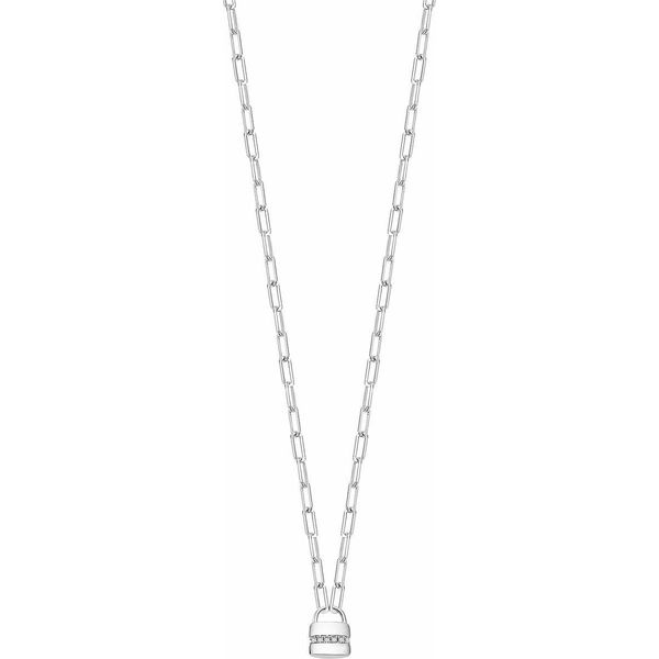 Collana Lotus Silver LP3417-1/1 Lucchetto In Argento Sterling Con Zirconi-image