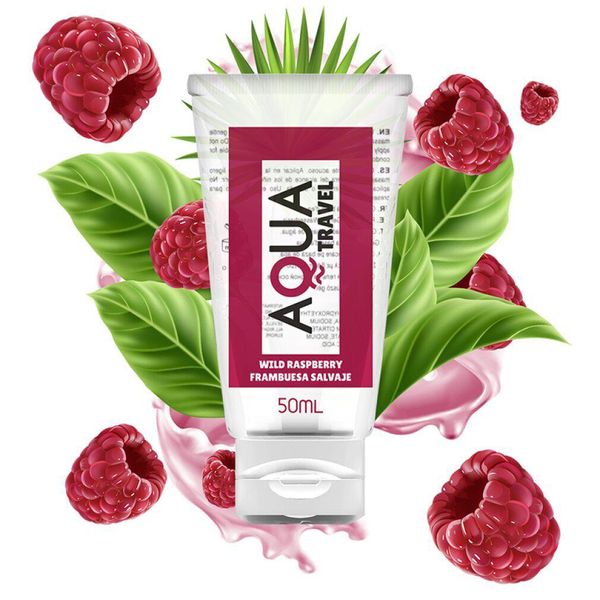 Aqua Travel Lubrificante A Base D'acqua Al Gusto Di Lampone Selvatico - 50 Ml-image