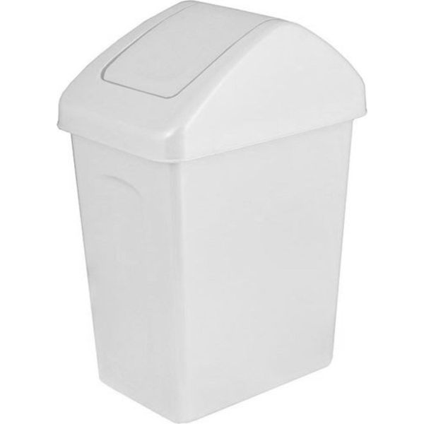 Branq Cestino Per Rifiuti Con Coperchio Incernierato 25L - Bianco-image