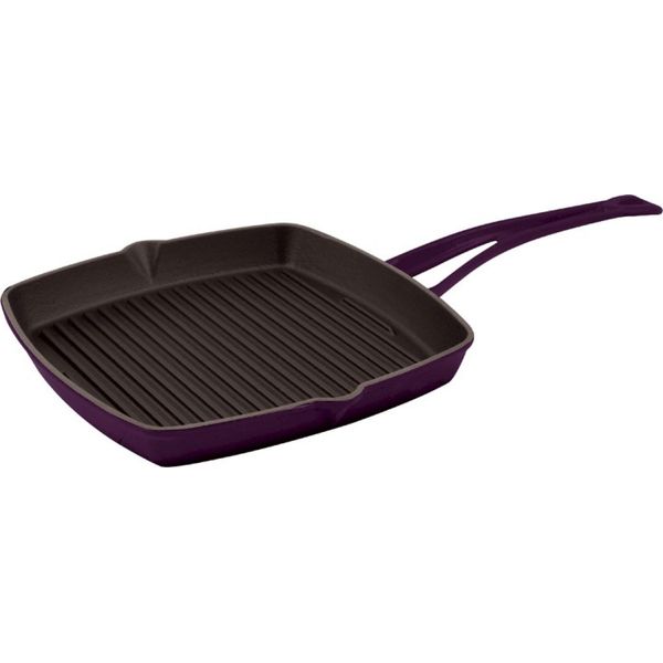 Lava Metal Padella Per Grigliare In Ghisa 26X26 Cm - Viola Chiaro-image