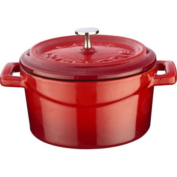 Lava Metal Mini Pentola In Ghisa Rotonda 10 Cm - Rosso-image