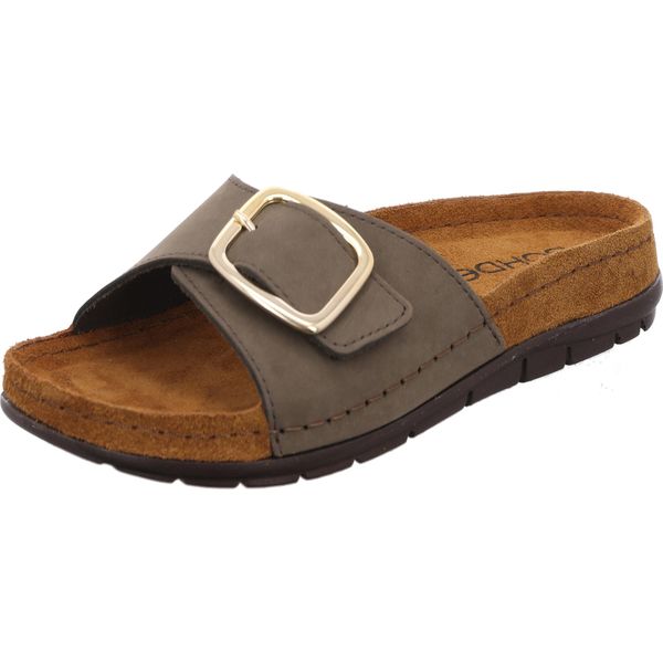 Rohde Donna Mulo In Pelle Chiusura A Velcro Plantare Memory Rodigo-D 5875, Misura:39 Eu, Colore:Verde-image