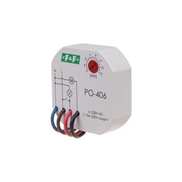 Relè A Tempo 230V Ac 10A 1X No Ventilatore Illuminazione PO-406 F&F-image