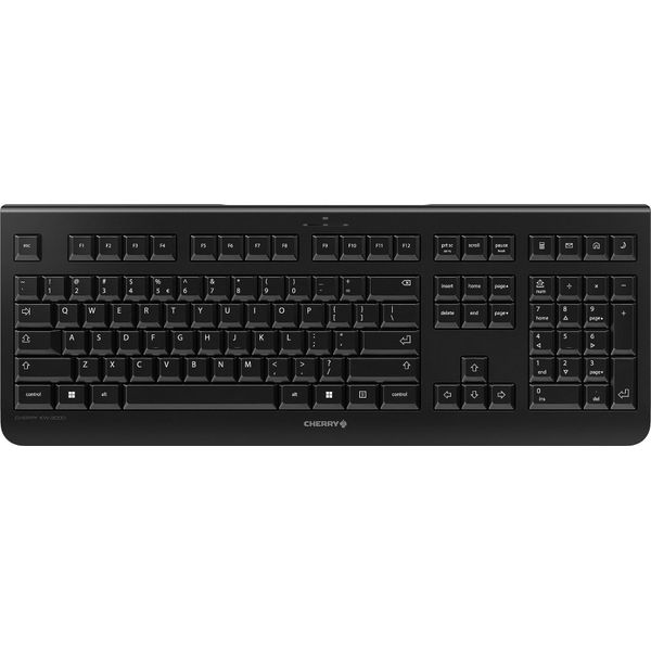 Cherry Kw 3000 - Tastiera - Senza Fili - 2,4 Ghz - Qwerty - Usa Con Simbolo Euro - Nero (JK-3000EU-2)-image