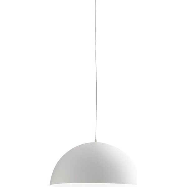 Bonella - Lampada A Sospensione Bianca 1XE27 Max 1X60W IP20 - Lampada Da Soffitto Con Design Moderno In Alluminio - Attacco E27-image