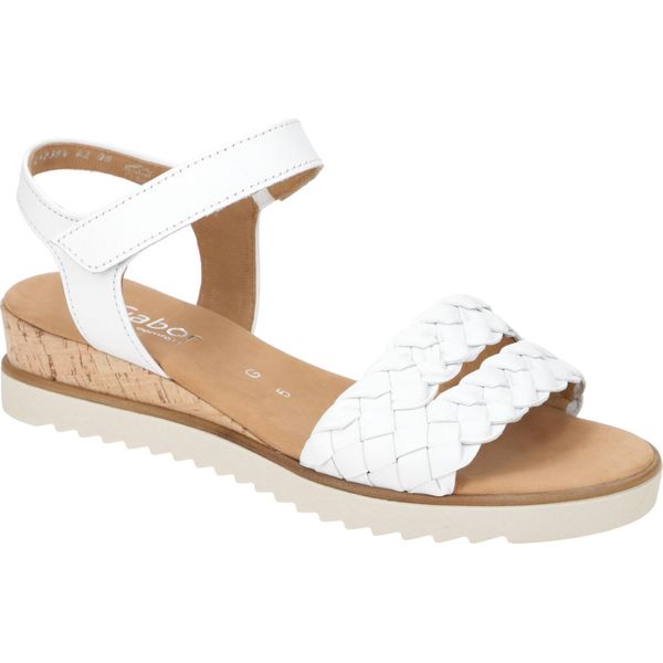 Gabor Shoes Sandalo Con Zeppa - Bianco Pelle Liscia : Normale : 38 Dimensione: 38 Larghezza: Normale-image