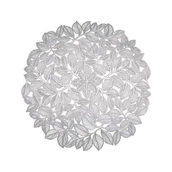 Inf Set Di 6 Tovagliette Dal Design Elegante Con Foglie D'argento-image