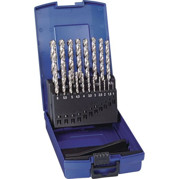 Set Di Punte Elicoidali Din 338 Tipo W Ø Nominale 1-10X0,5 Mm Hss 19 Pezzi Cassetta In Plastica-image