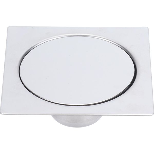 Pedale Scarico A Pavimento In Acciaio Inox 10X10Cm Doccia Deodorante Rimbalzo Scarico A Pavimento Per Bagno-image