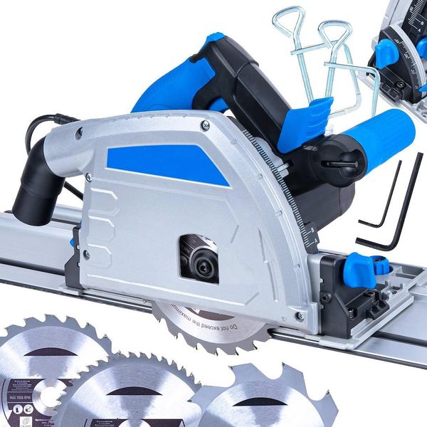 Geko | Sega Circolare Manuale Con Guida, 1200 W, 165 Mm, Set Con Accessori, Sega Circolare, Per Legno, Metalli Teneri, Piastrelle-image