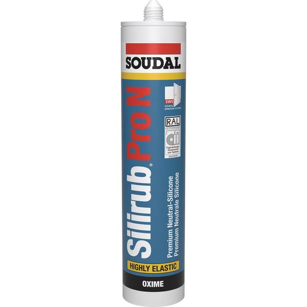 Sigillante Siliconico Silirub Pro N Transp.Cartuccia Da 300 Ml Soudal-image