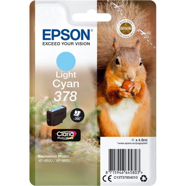 Epson Squirrel C13T37854020 Cartuccia D'inchiostro 1 Pz Originale Resa Standard Ciano Chiaro-image