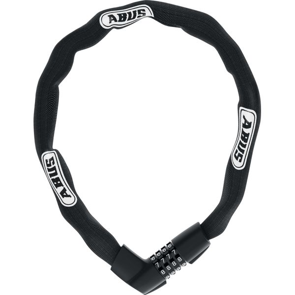 Lucchetto A Catena Abus Tresor 1385/75 - Lucchetto A Combinazione In Acciaio Temprato - Catena Quadrata Spessa 6 Mm - Livello Di Sicurezza Abus 6 - 75 Cm - Nero-image
